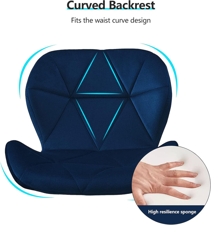 TUKAILAI Bürostuhl Ergonomisch aus Samt, Verstellbar Schreibtischstuhl Drehstuhl mit Höhenverstellba