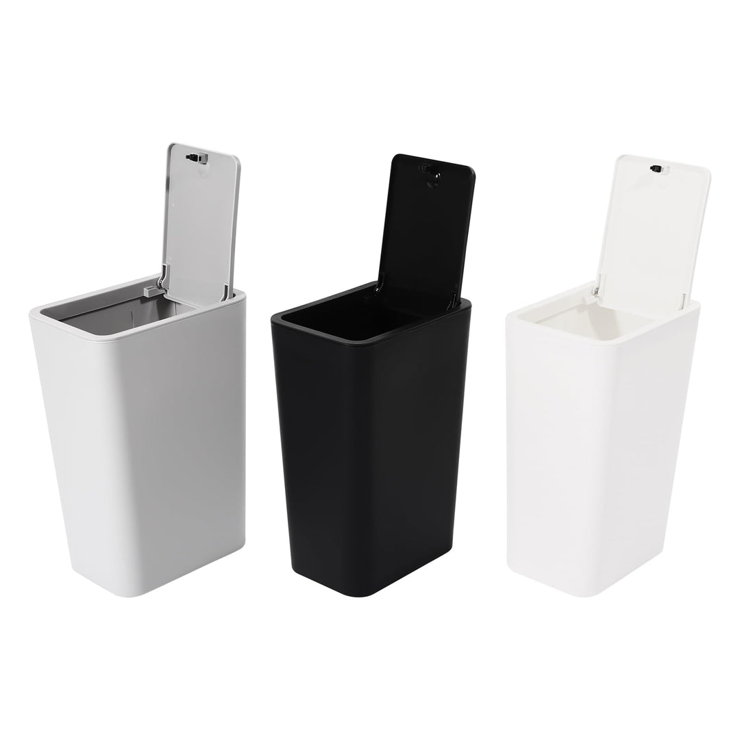 Mülltrennsystem, Mülleimer Küche 3er Set 27L, Sammelbehälter mit Deckel, Müllsystem Küche, 22.2x15.7