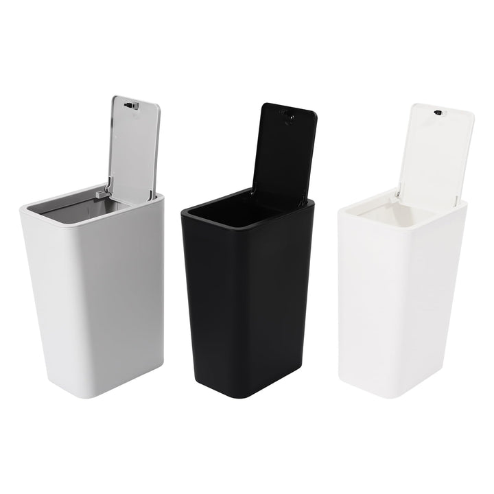 Mülltrennsystem, Mülleimer Küche 3er Set 27L, Sammelbehälter mit Deckel, Müllsystem Küche, 22.2x15.7