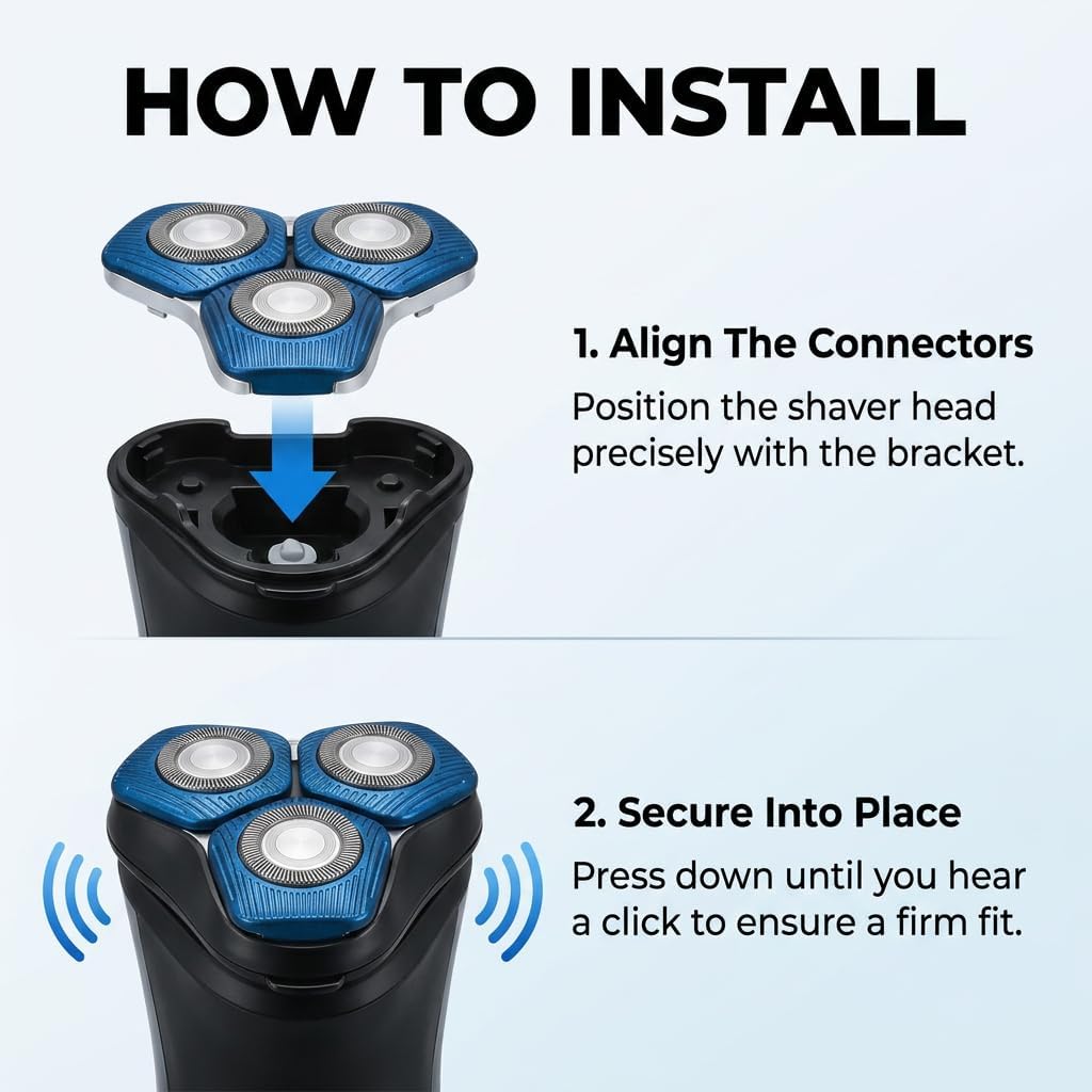 Ersatzscherkopf SH71/SH91 kompatibel mit Philips Rasierer Serie 5000 &amp; 7000