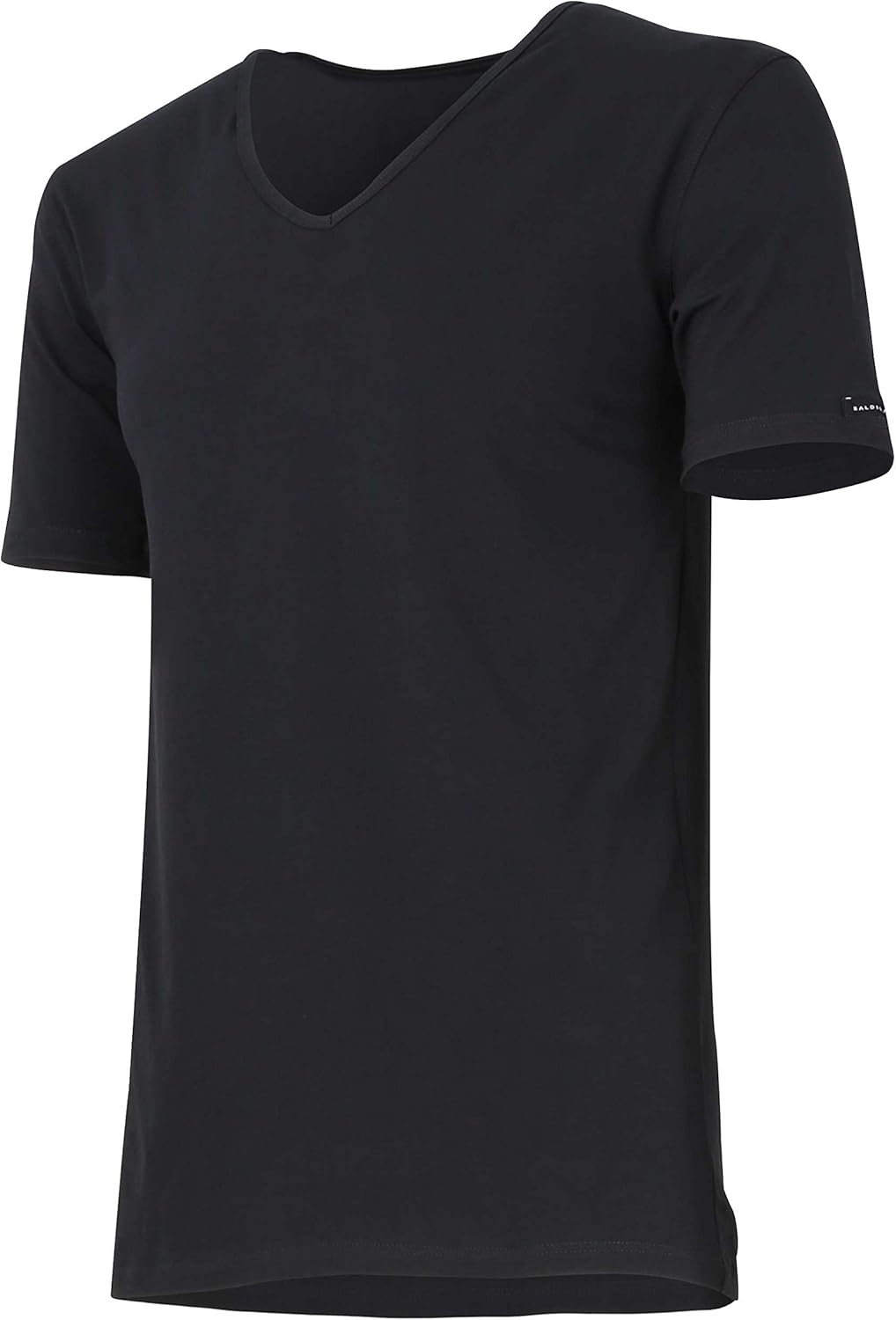 Baldessarini Herren T-Shirt weiss Uni 2er Pack, XXL Schwarz