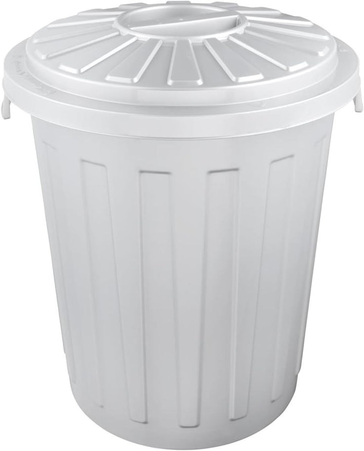 keeeper Maxi-Tonne mit Deckel, Polypropylen, 23 l, 36 x 42 x 36 cm, Mats, Silber 23 L Silber, 23 L S