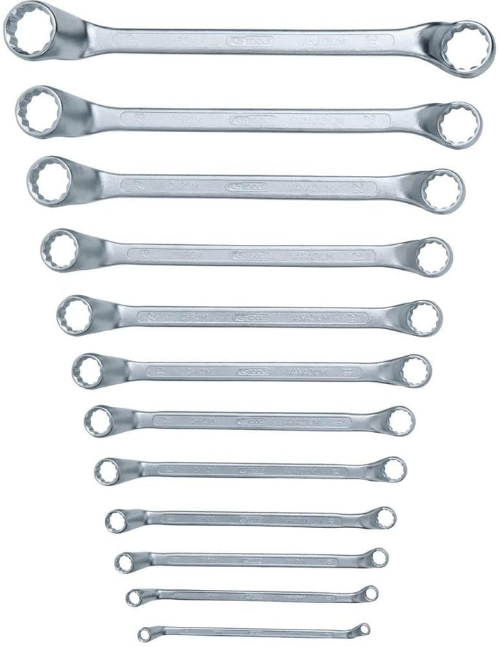 KS Tools 517.0250 CLASSIC Doppel-Ringschlüssel-Satz, 12-tlg. gekröpft, 6-32mm