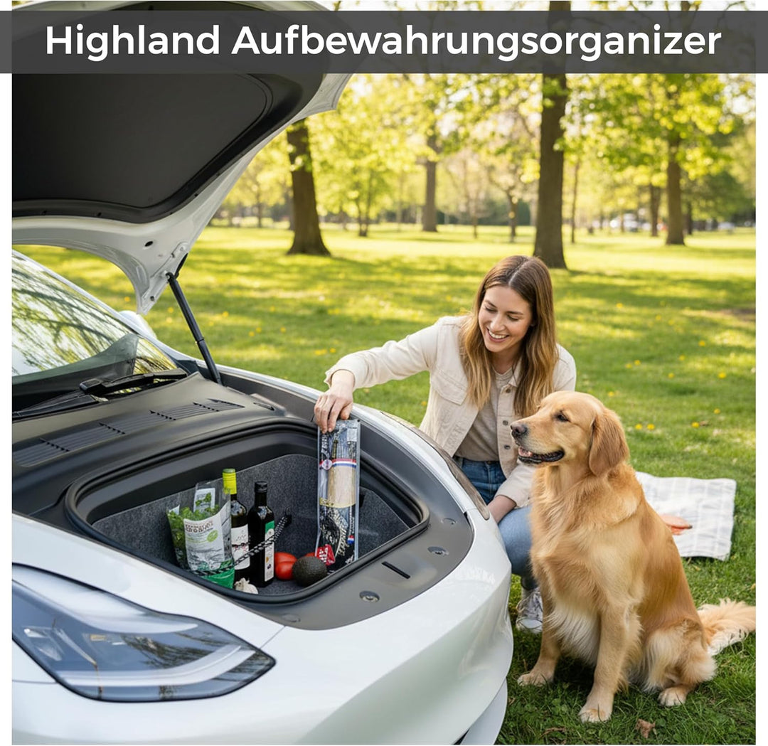 VLOX Tesla Model Y Organizer Aufbewahrungsbox Zubehör Kofferraum Trunk und Frunk Set Frunk + Trunk S