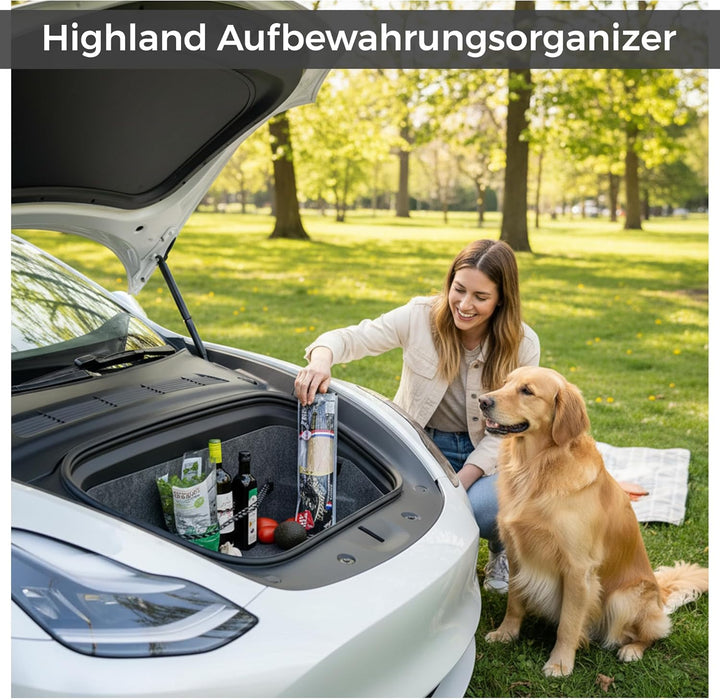 VLOX Tesla Model Y Organizer Aufbewahrungsbox Zubehör Kofferraum Trunk und Frunk Set Frunk + Trunk S