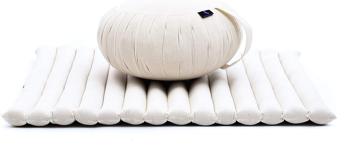 Leewadee Meditationskissen Set Sitzkissen Rund Zafu Yoga Kissen Zabuton Yogakissen Meditationskissen