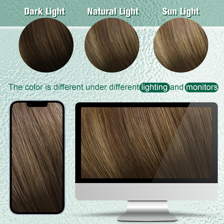 Easyouth Tressen Extensions Echthaar Balayage Weft Extensions Echthaar Remy Tressens Haarverlangerun