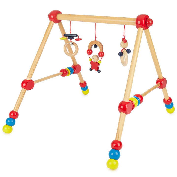 Bieco Spieltrapez | Spielbogen für Babys -Figuren, Rasseln, Kugeln- Höhenverstellbar | Spielebogen H