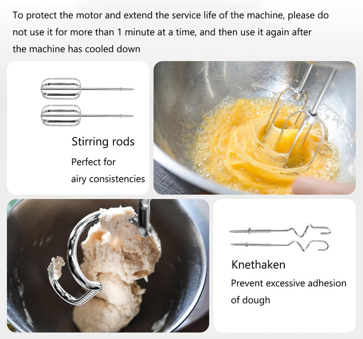 SOKANY 300W Handmixer Handrührgerät - 5 Stufen &amp; Turbo &amp; Auswurf-Funktion I Hand Mixer Handrührer Rü