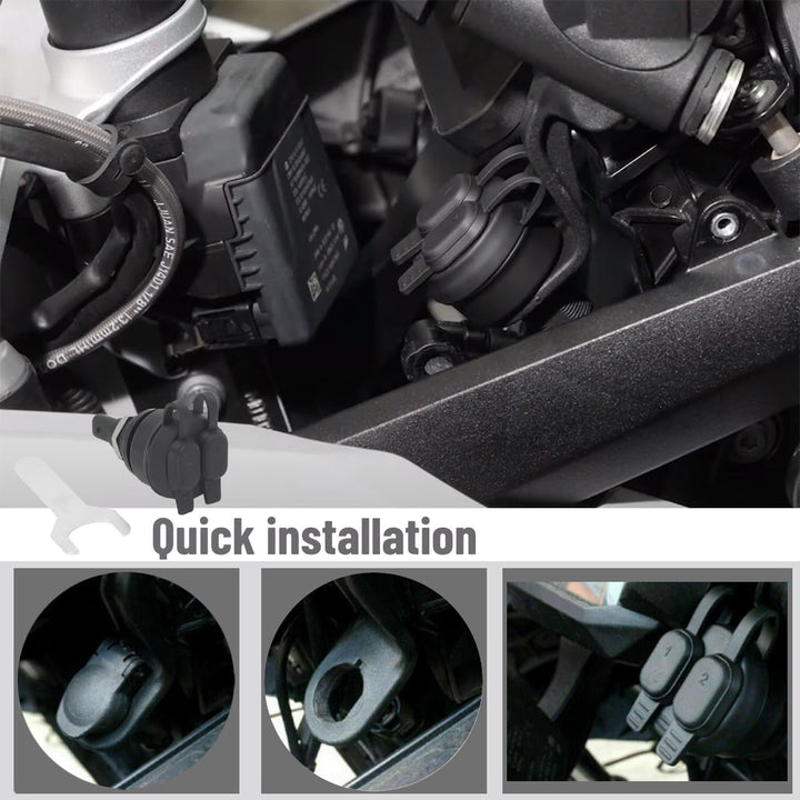 5 V USB-Ladegerät für Motorrad, Netzadapter mit zwei Anschlüssen für BMW R1200GS R1250GS R1250RT R12