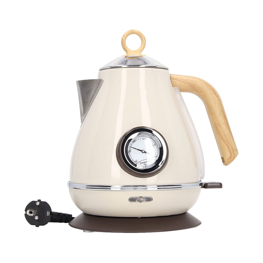 Elektrischer Wasserkocher, 1.7 L Retro Lack Bakelit Elektrischer Teekessel mit 360 Grad drehbarem So