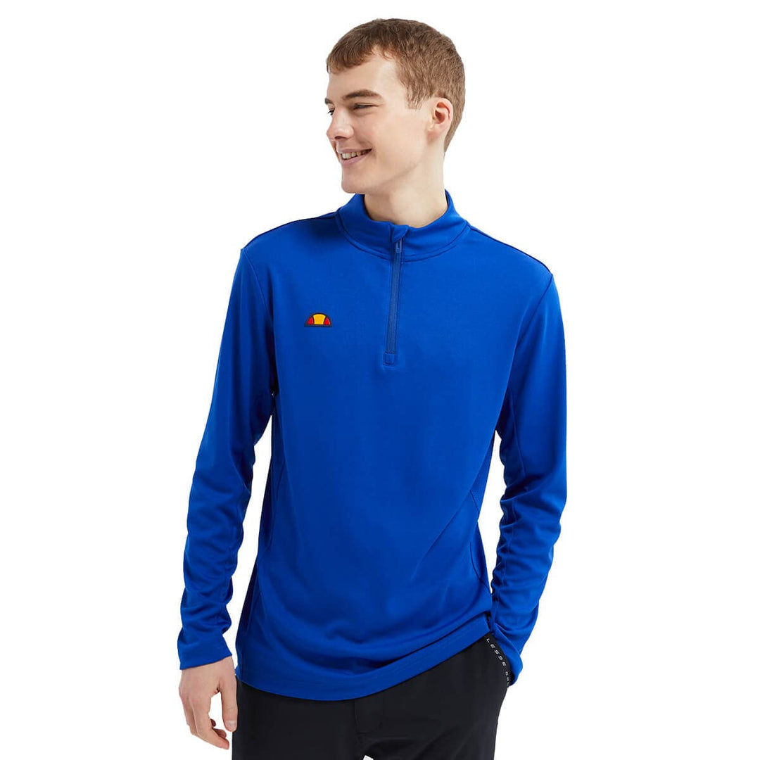 Ellesse Herren Rolbi Anti-Odour-Feuchtigkeitsdocht 1/2 Zip-Golf-Pullover M Blau, M Blau
