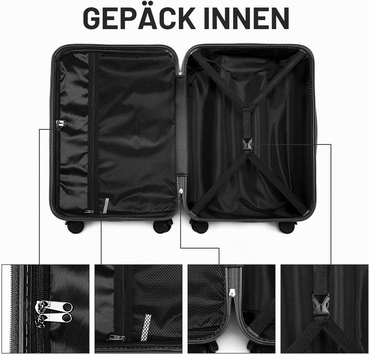 British Traveller Handgepäck Koffer Mittelgross Reisekoffer Mittelgross Hartschalenkoffer 64 * 43 *
