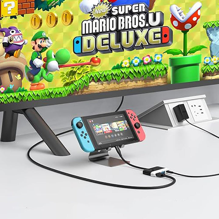 Switch TV Dock für Nintendo Switch/OLED, 3 in 1 Switch Portable Dock mit 4K HDMI, USB 3.0 Port, Type