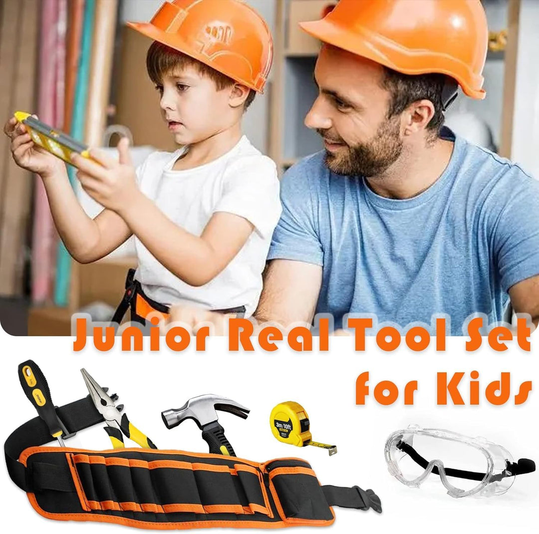 Werkzeugkoffer Kinder Kinder-Starter-Kit, einschliesslich Werkzeugtasche, Hammer, Kindersicherung, Z