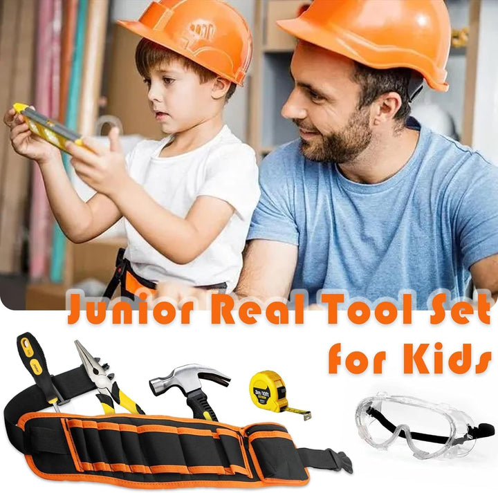 Werkzeugkoffer Kinder Kinder-Starter-Kit, einschliesslich Werkzeugtasche, Hammer, Kindersicherung, Z