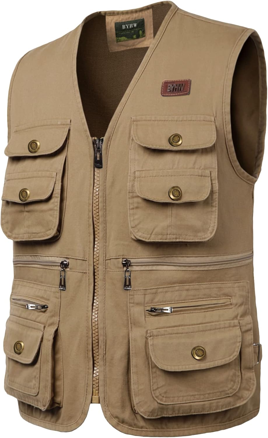 KTWOLEN Herren Outdoor Weste Ärmellose Jacke Weste Knopf Anglerweste Fotografie Angeln Sport Camping