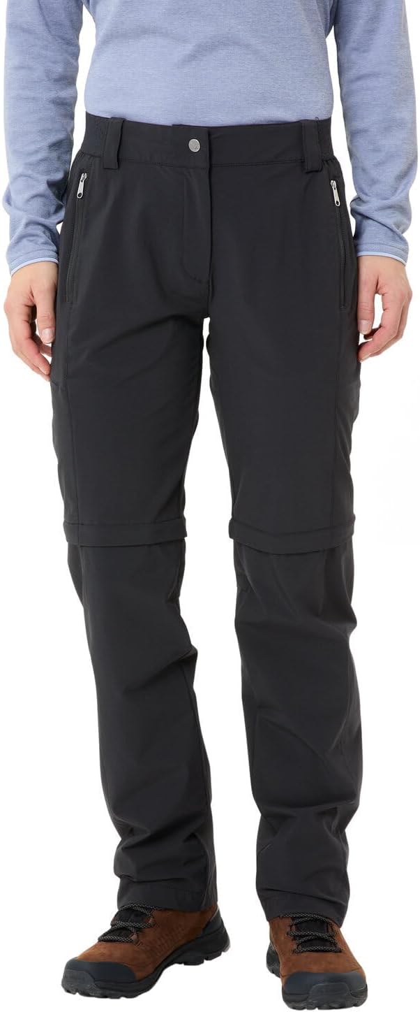 VAUDE Women's Farley Stretch Zo T-Zip Pants Ii Trousers 48 Schwarz, 48 Schwarz