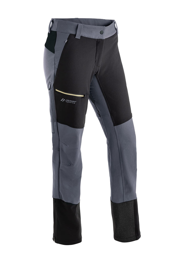 Maier Sports Damen Ofot Hybrid Hose Bergsporthose Skitourenhose 42 Blau, 42 Blau