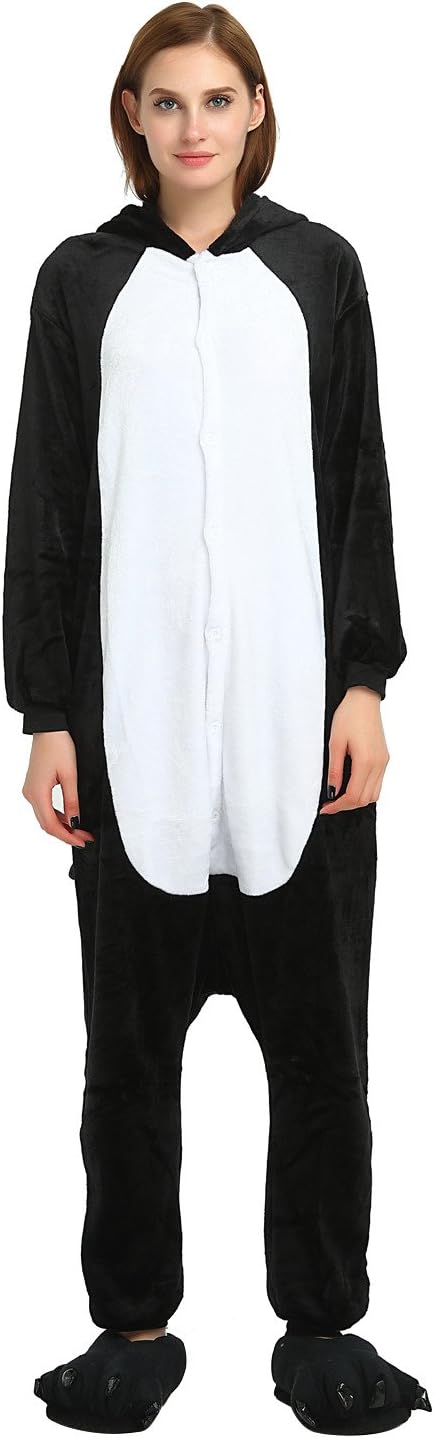Tierkostüme Tier-Einteiler für Erwachsene, Halloween, Cosplay, Kostüm, mit Kapuze, Loungewear S Ping
