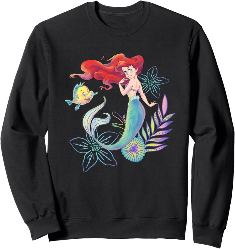 Disney The Little Mermaid Ariel and Flounder Sea Sweatshirt