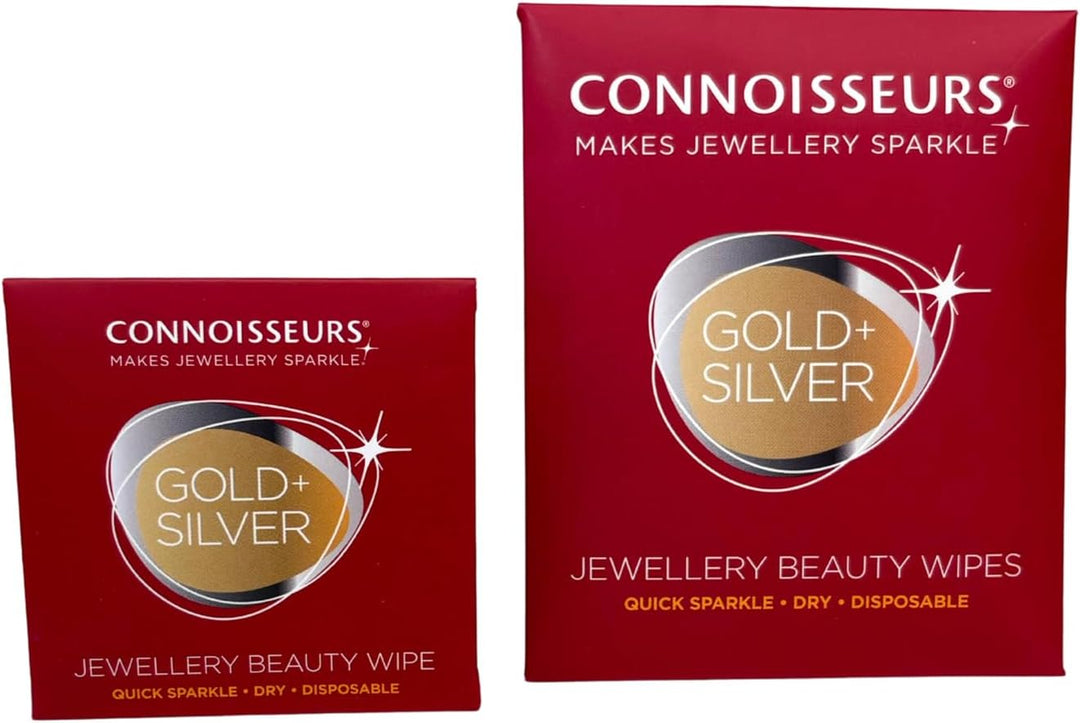 Connoisseurs Schmuckreiniger Set | Diamond Dazzle Stick und 6 Reinigungstücher | Jewelry Cleaner für
