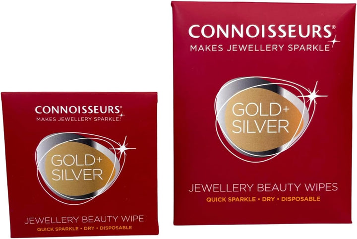 Connoisseurs Schmuckreiniger Set | Diamond Dazzle Stick und 6 Reinigungstücher | Jewelry Cleaner für