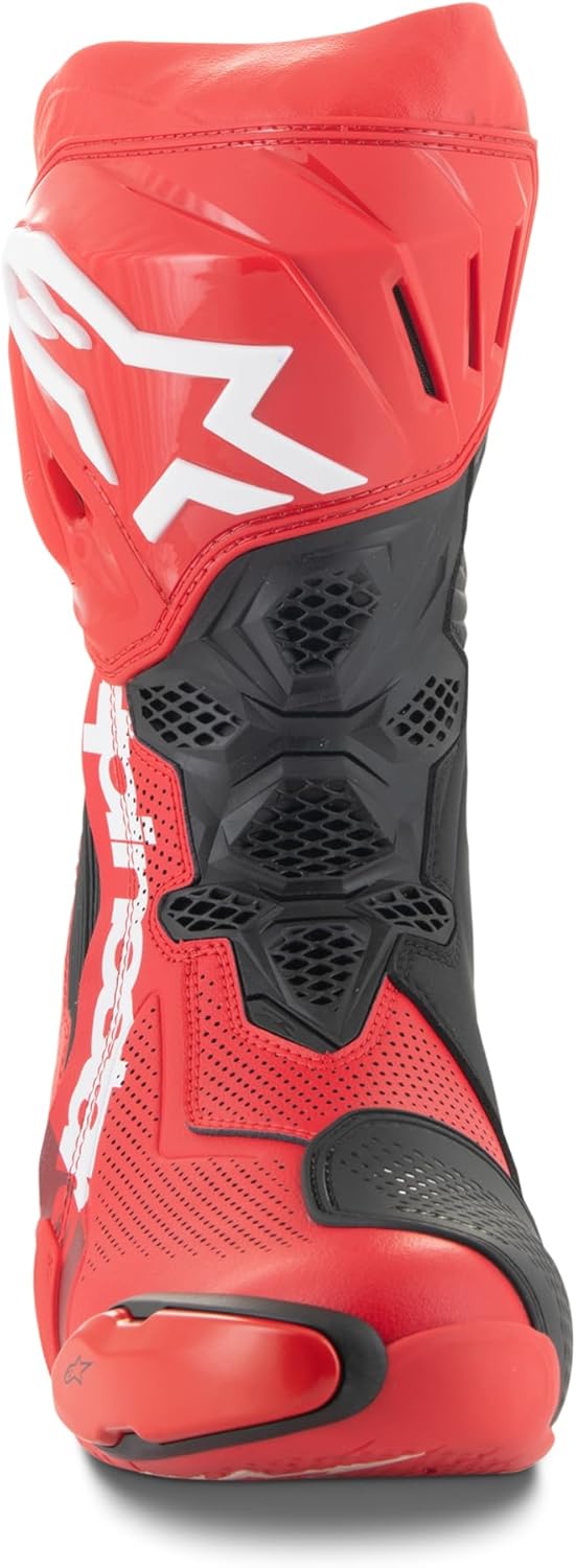 Alpinestars Herren Racing Mot Motorradstiefel 46 EU Bright Red Red Fluo, 46 EU Bright Red Red Fluo