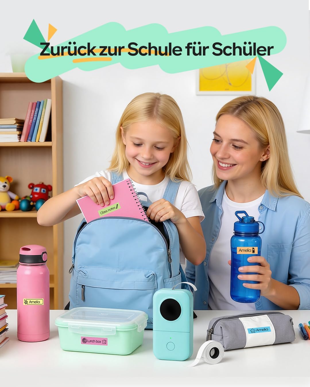 Phomemo D30 Etikettiergerät Bluetooth Etikettendrucker Selbstklebend Grün | Etikettendrucker für Zuh