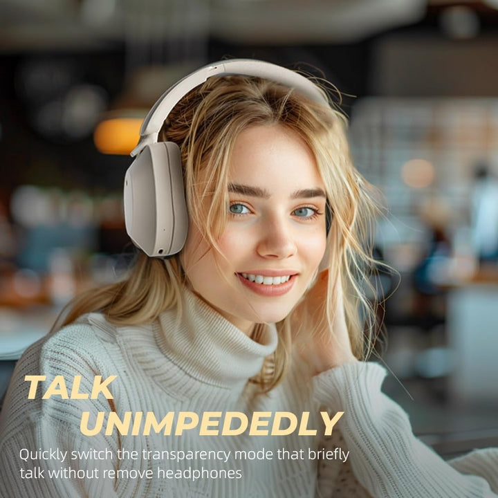 iKF Solo Aktive Noise Cancelling Kopfhörer Over-Ear Bluetooth 5.4, Hi-Res Audio Wireless & Wired Ove