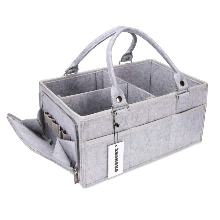 XUANGUO Baby-Windel-Caddy mit Griff, geschlechtsneutral, grosser Aufbewahrungskorb für Kinderzimmer,