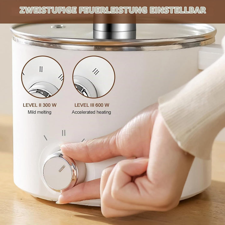 SUNOYA Wachsschmelzer 1,7L, Elektrischer Wachsschmelztopf mit Doppelwand-Design, Schmelztopf mit 2 H
