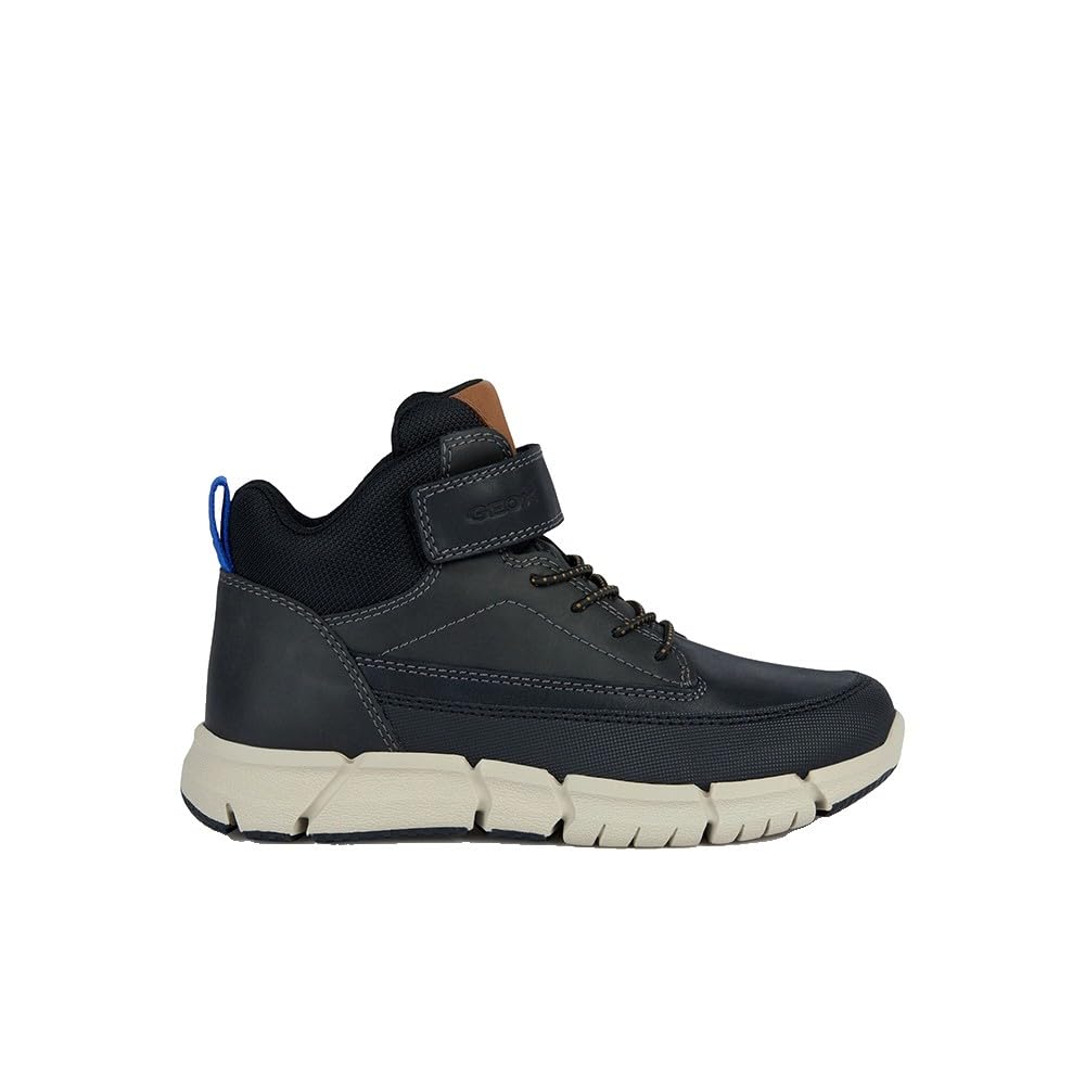 Geox Jungen J Flexyper Boy Sneaker 28 EU Schwarz, 28 EU Schwarz