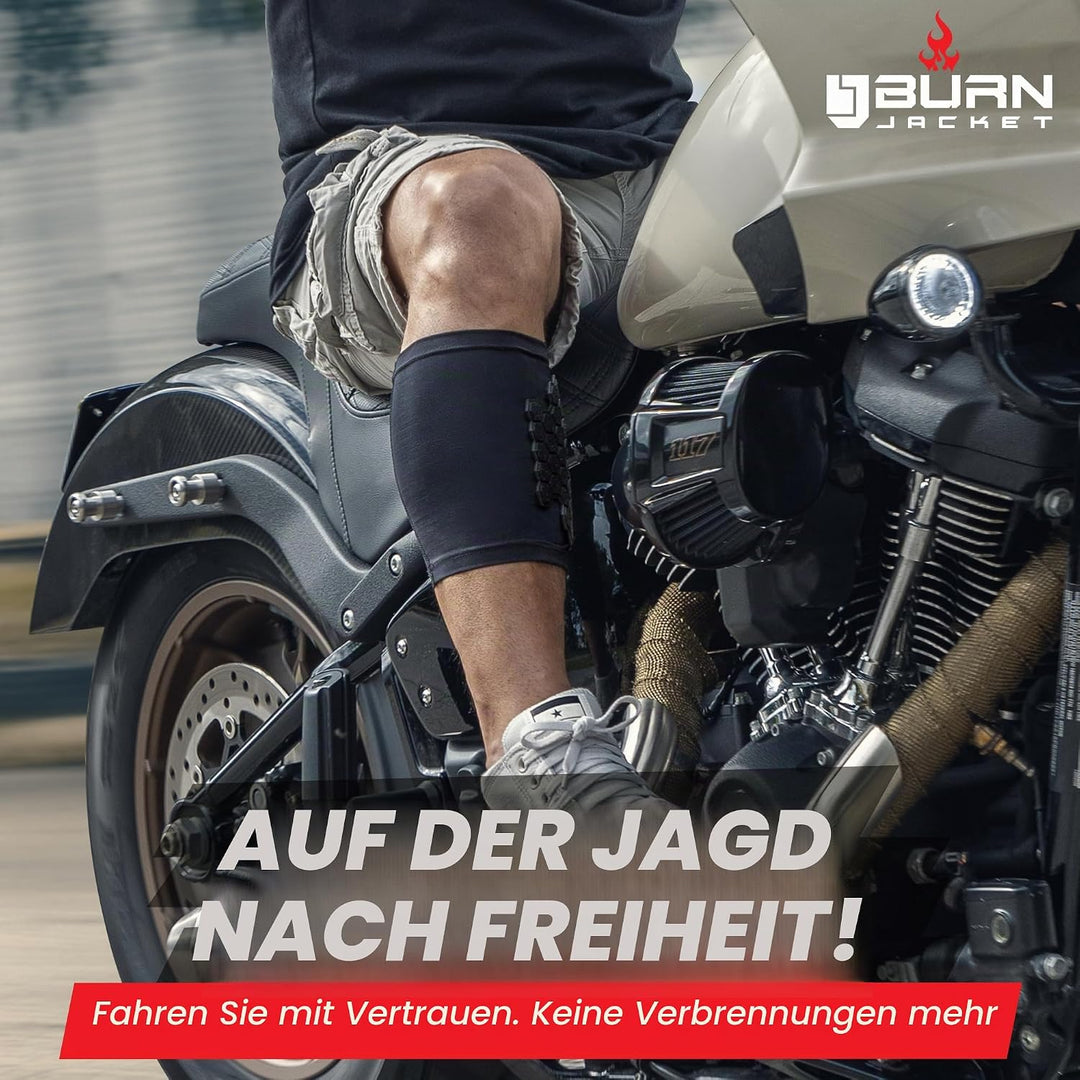 Burn Jacket Motorrad Auspuffrohr Verbrennung Schutzhülle Beinschutz, Schwarz 12.5 - 16.5 inches, 12.