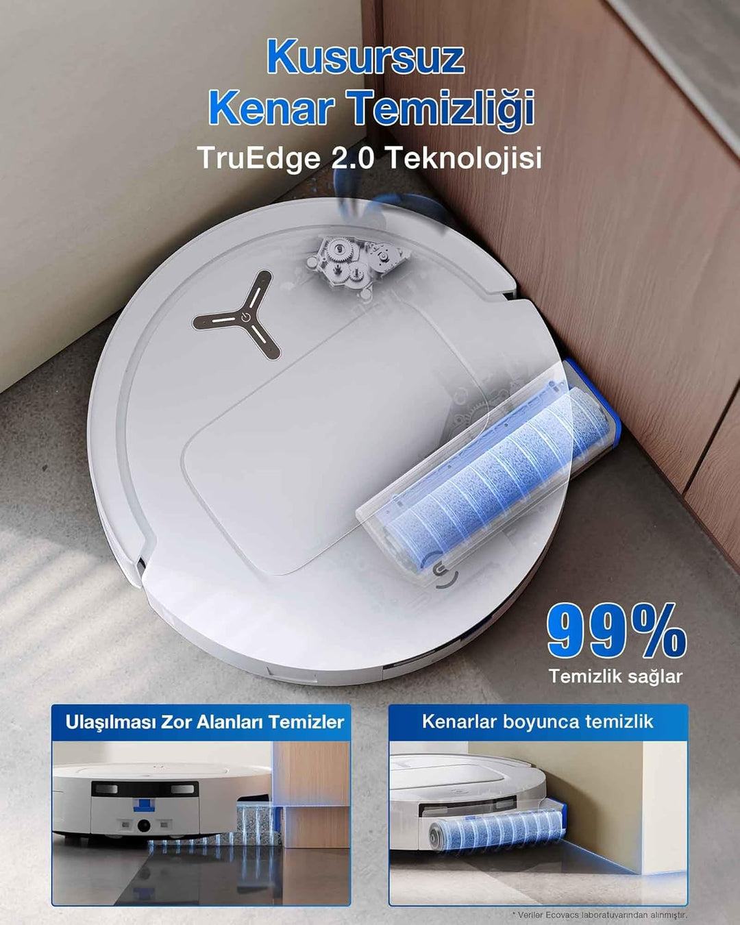 ECOVACS DEEBOT T80 OMNI Saugroboter mit Wischfunktion, 18.000 Pa, OZMO ROLLER Wischwalze mit kontinu