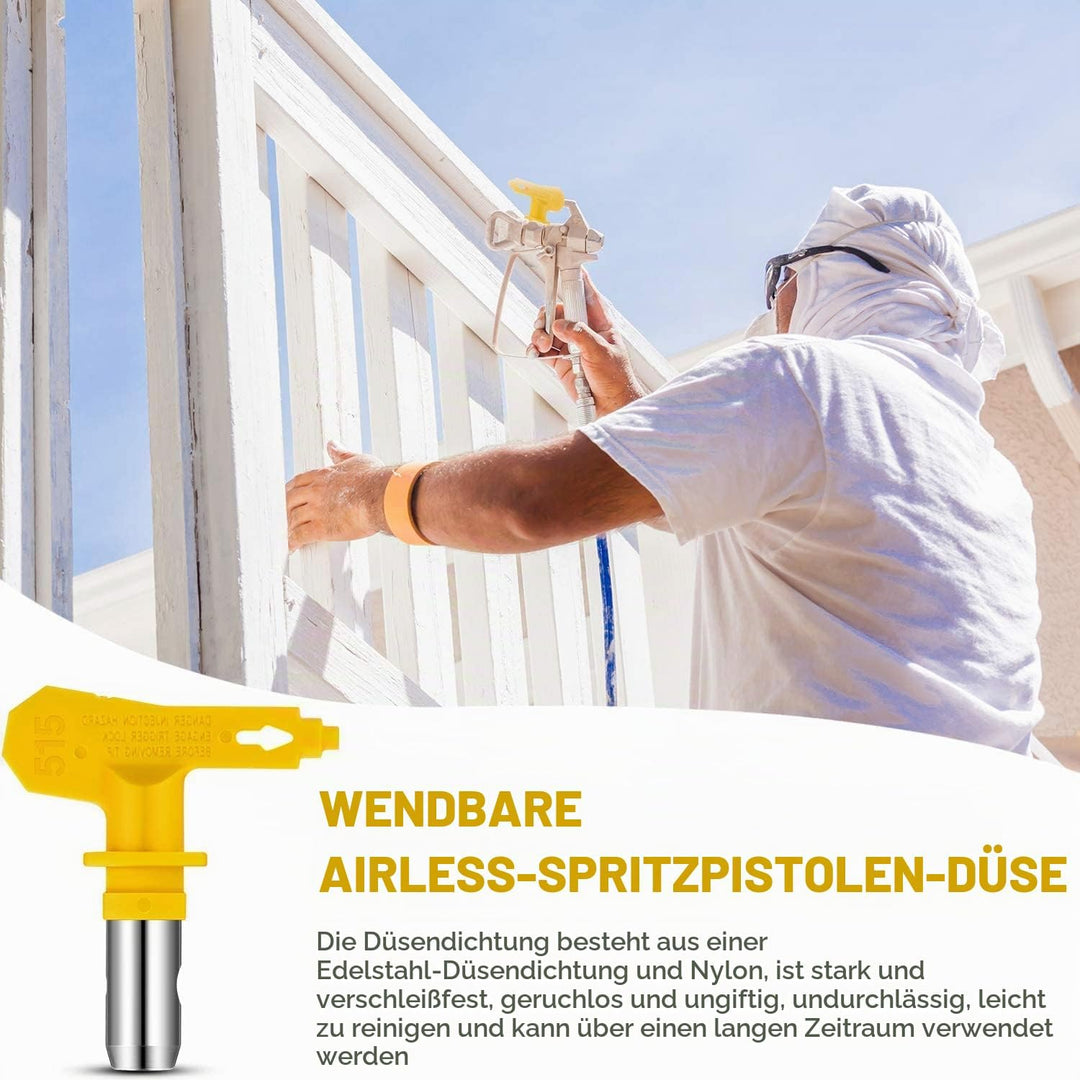 Airless Düse mit Spitzendichtung, 6 Stück Reversible Sprühspitzen,Spray Maschinenspitze Verschleissf
