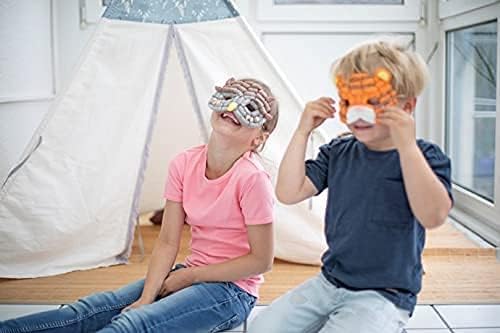 PlayMais FUN TO PLAY Masks Bastel-Set für Kinder ab 3 Jahren | Motorik-Spielzeug mit 500 Stück und 6