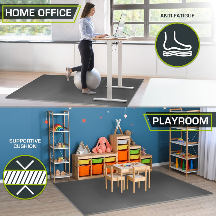 ProsourceFit extra Dicke Puzzle-Übungsmatte, Eva-Schaumstoff, ineinandergreifende Fliesen für schütz