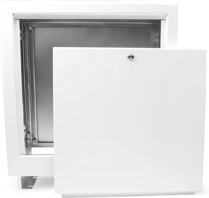 Verteilerschrank Zentrale Fussbodenheizung 4-6 Anschlüsse Einbaugehäuse aus Weiss pulverbeschichtete