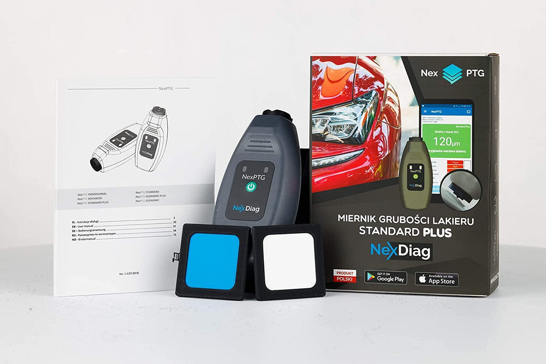 NexPTG Standard Lackdickenmesser Auto mit App für iOS & Android | Professionelles Lackschichtdickenm