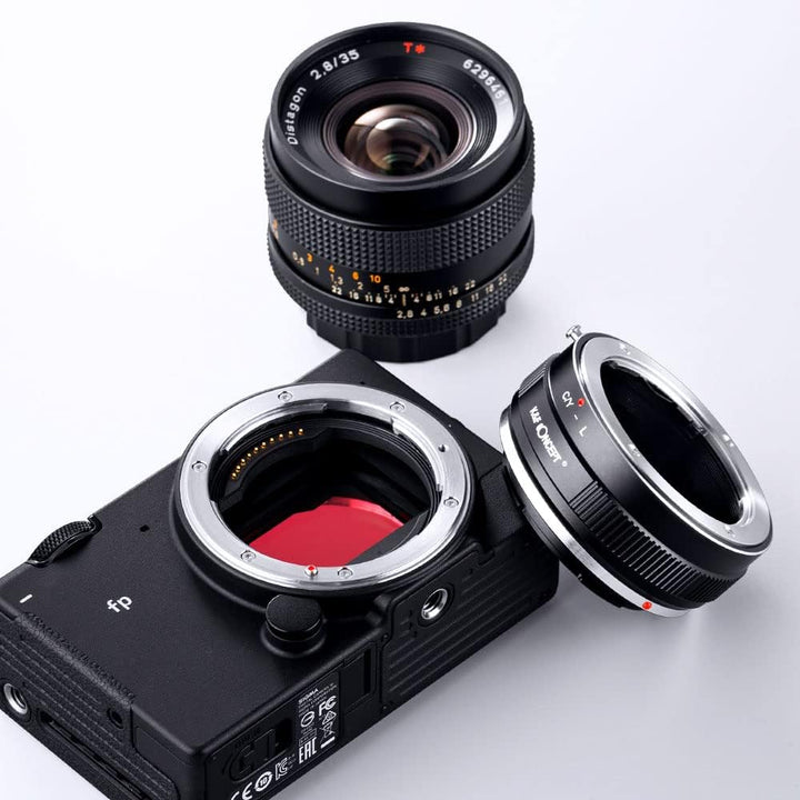 K&F Concept Objektivhalterungsadapter C/Y-L Manueller Fokus, kompatibel mit Contax/Yashica (C/Y)-Obj