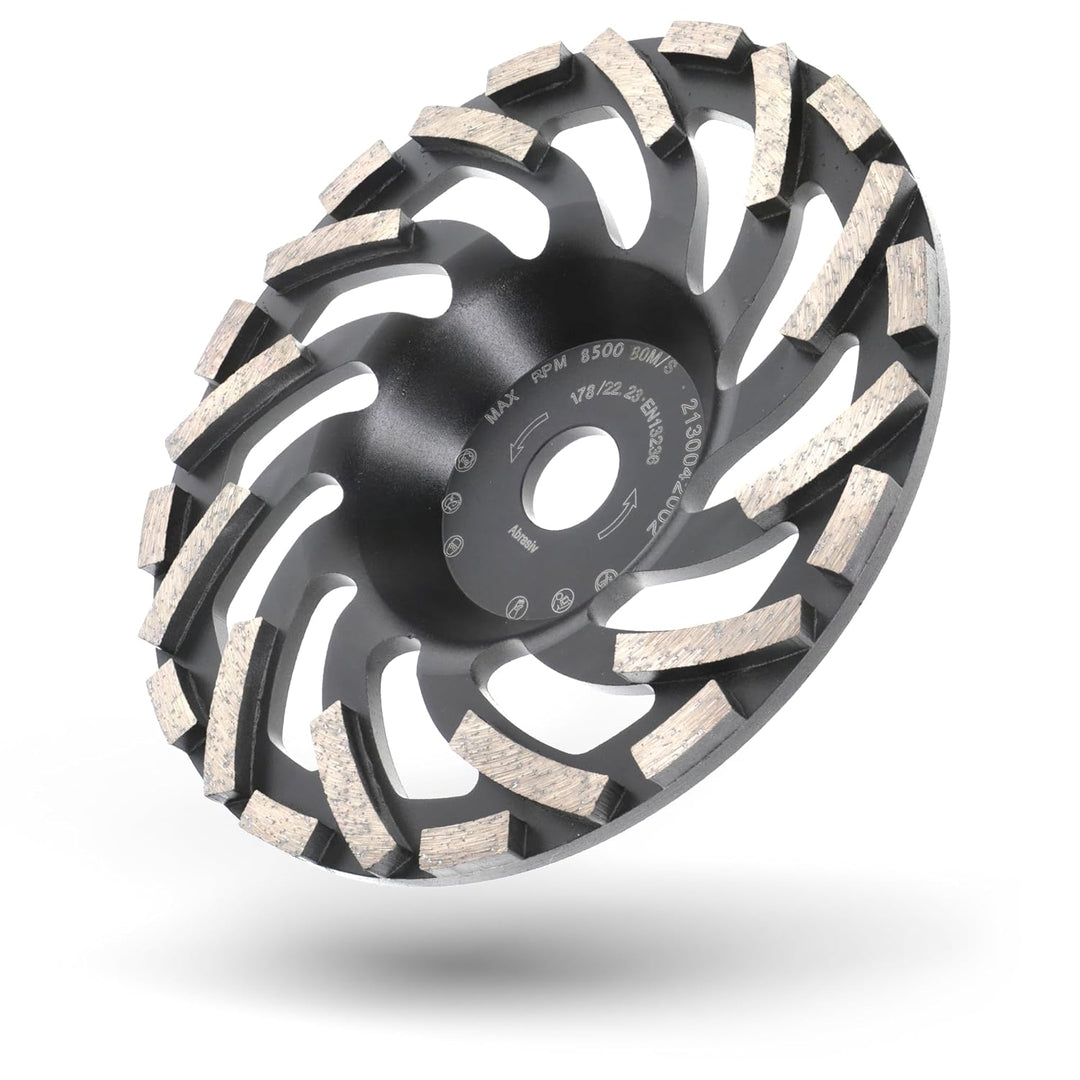 PRODIAMANT Diamant-Schleiftopf 180 mm x 22,2 mm Turbo ST91 Diamantschleifscheibe Asphalt Estrich Pro