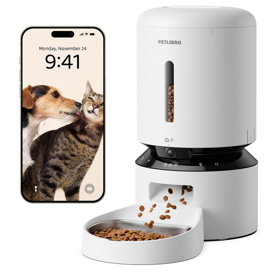 PETLIBRO 5L Futterautomat Katze mit 1080P Video - 5G WiFi Futterspender Hund mit APP & Nachtsicht, S