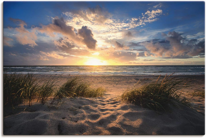 ARTland Leinwandbilder Wandbild Bild auf Leinwand 60x40 cm Wanddeko Strand Meer Küste Maritim Landsc