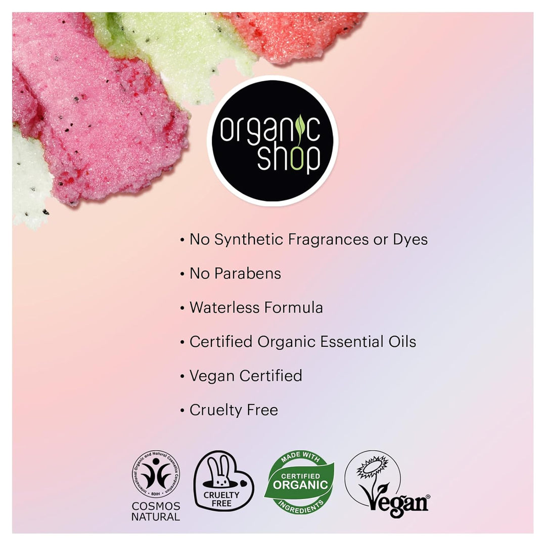Organic Shop Body Scrub Natural Belgian Chocolate and Sugar 250 ml x 250 ml (1er Pack), x 250 ml (1e
