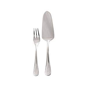 Sambonet Contour Dessertbesteck Gabeln, Edelstahl, grau, 13 für Dessertbesteck