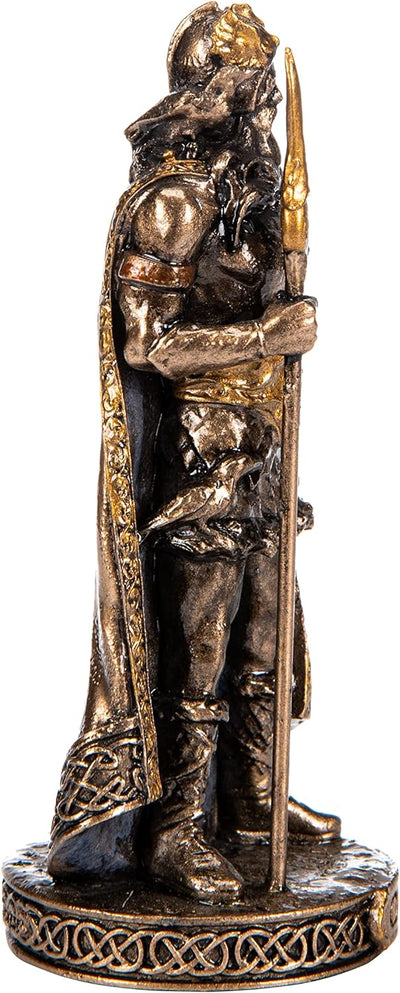 Odin Skandinavischer Gott Kunstharz Figuren handbemalt Bronze Miniatur Statue 8,3 cm