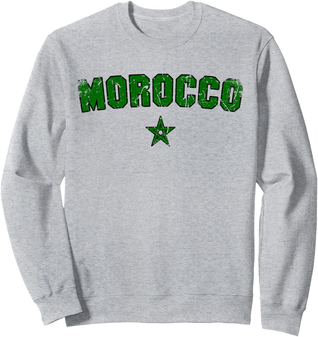 MAROKKO Flagge | Damen Herren Kinder MAROKKO Sweatshirt