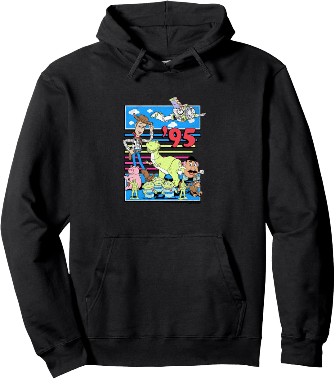 Disney Pixar Toy Story 95 Retro Distressed Colorful Pullover Hoodie