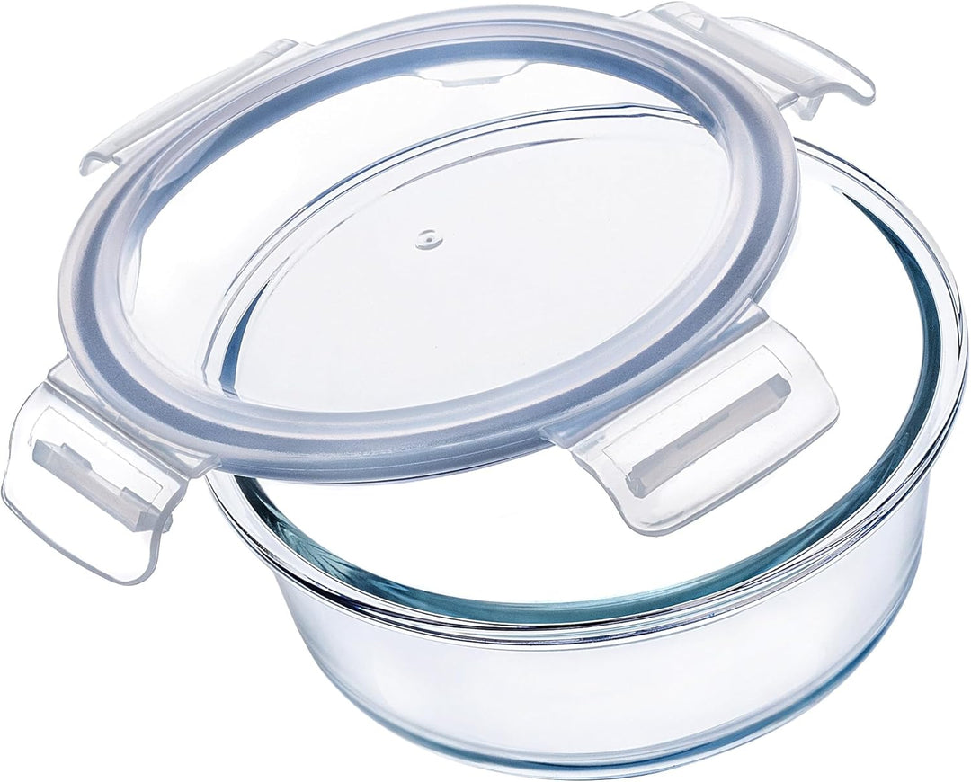 KADAX 3er Set Hitzebeständige Glasbehälter mit Deckel, Lebensmittelbehälter aus Robustem Glas, Aufbe
